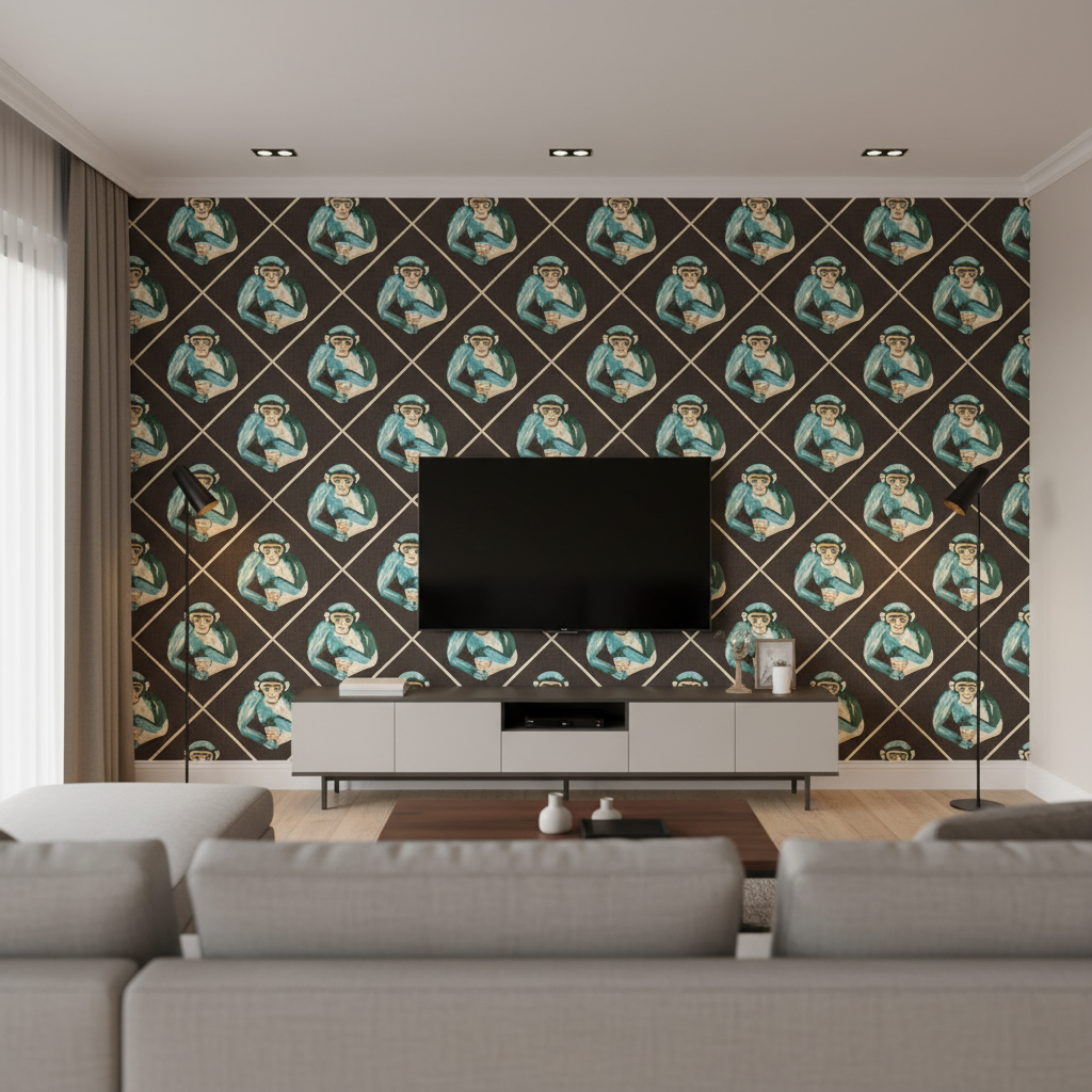 Monkeys Bacchanal in Oxblood — residential